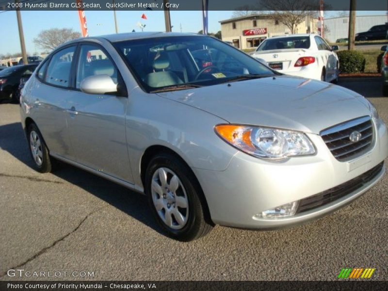 QuickSilver Metallic / Gray 2008 Hyundai Elantra GLS Sedan