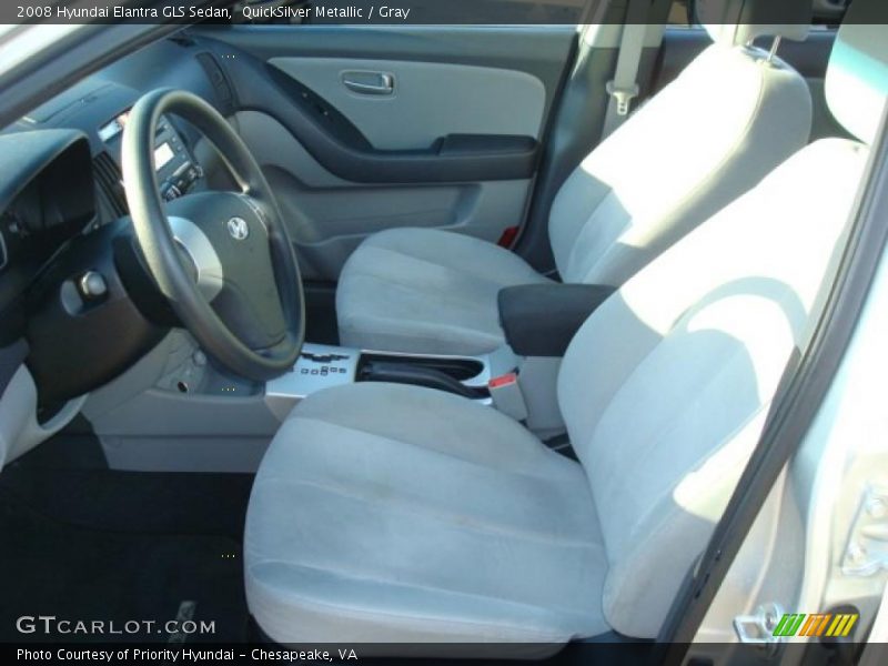 QuickSilver Metallic / Gray 2008 Hyundai Elantra GLS Sedan
