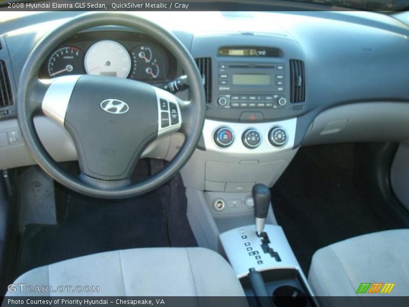 QuickSilver Metallic / Gray 2008 Hyundai Elantra GLS Sedan