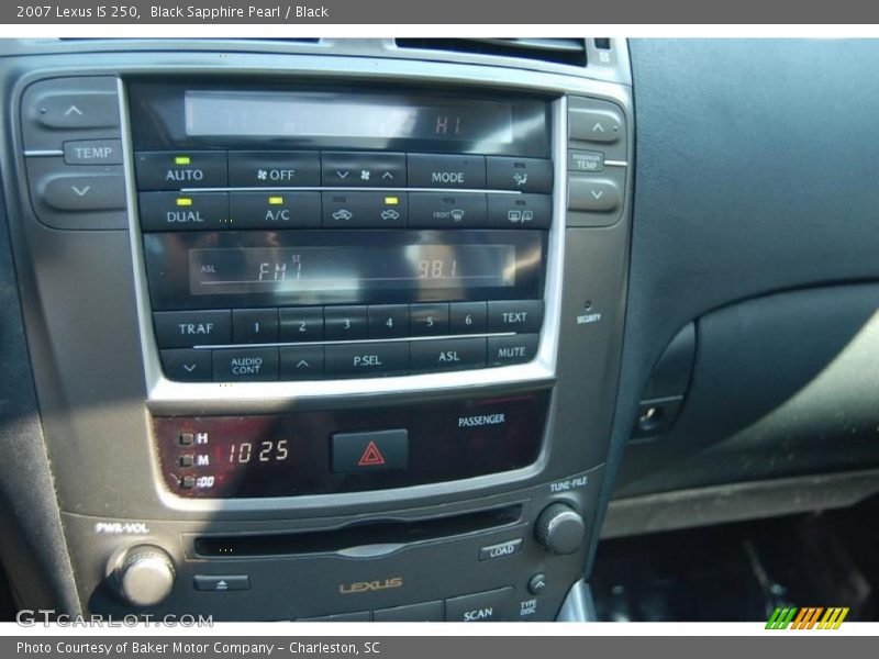 Black Sapphire Pearl / Black 2007 Lexus IS 250