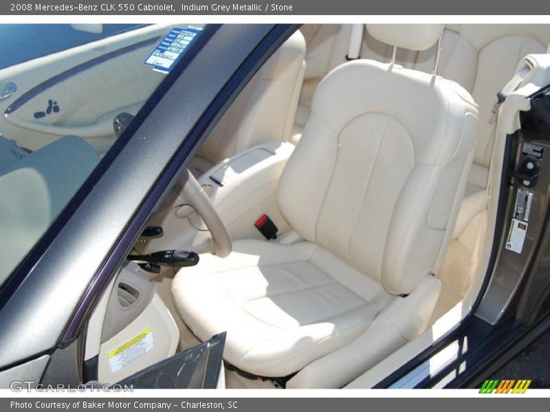 Indium Grey Metallic / Stone 2008 Mercedes-Benz CLK 550 Cabriolet