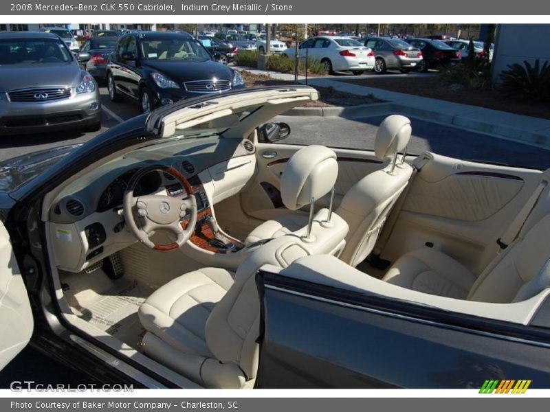 Indium Grey Metallic / Stone 2008 Mercedes-Benz CLK 550 Cabriolet