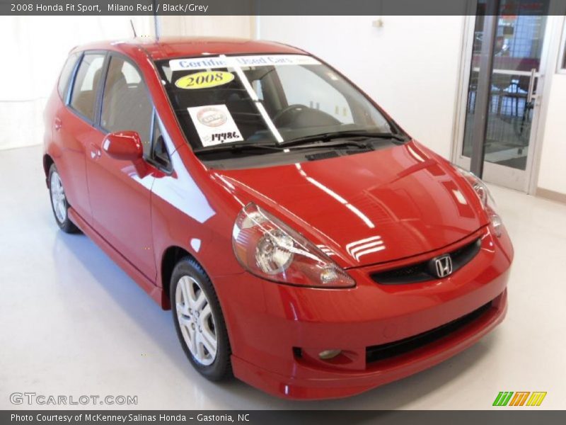 Milano Red / Black/Grey 2008 Honda Fit Sport