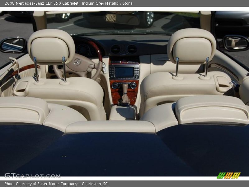 Indium Grey Metallic / Stone 2008 Mercedes-Benz CLK 550 Cabriolet