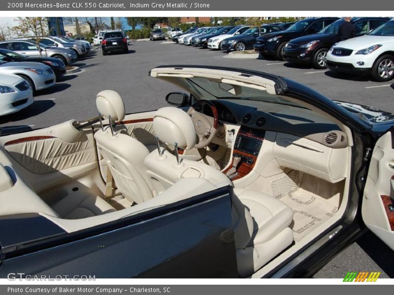 Indium Grey Metallic / Stone 2008 Mercedes-Benz CLK 550 Cabriolet
