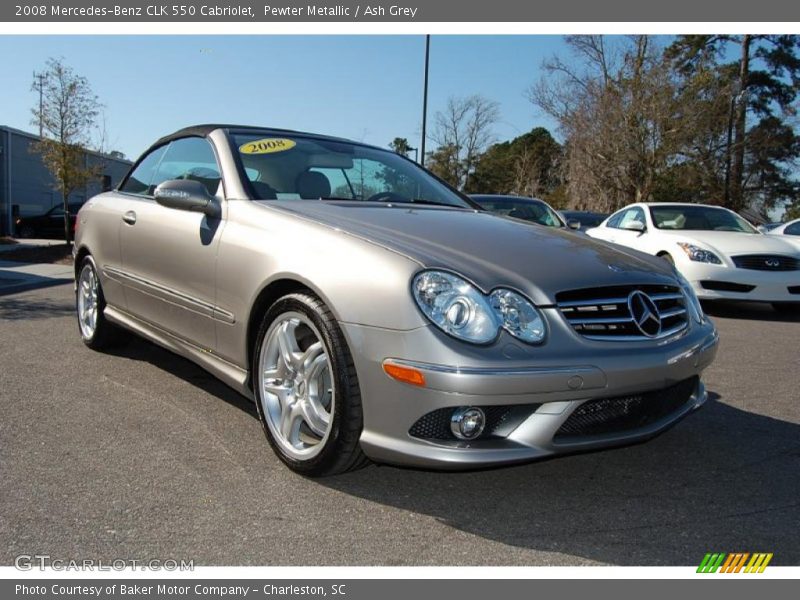 Pewter Metallic / Ash Grey 2008 Mercedes-Benz CLK 550 Cabriolet