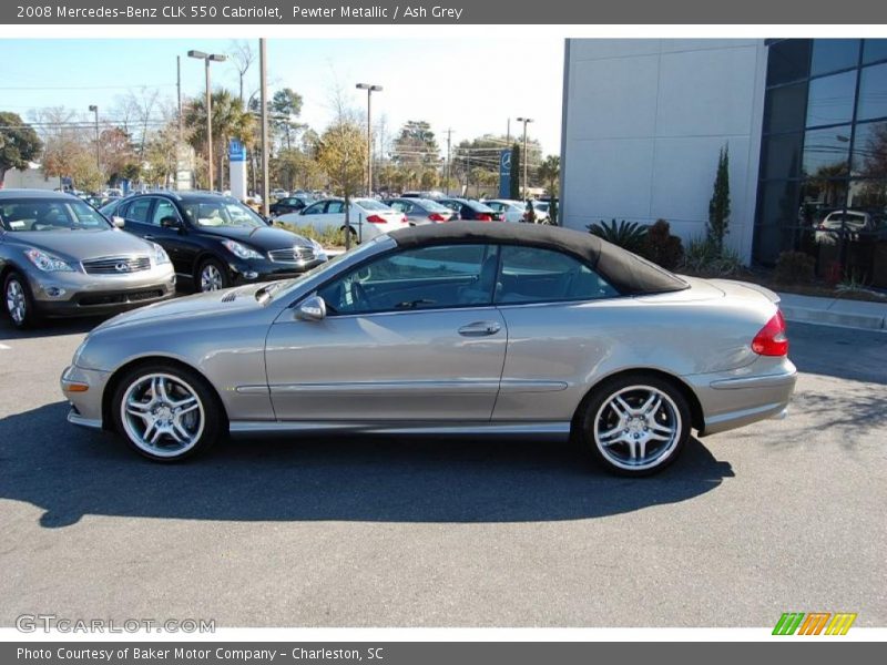 Pewter Metallic / Ash Grey 2008 Mercedes-Benz CLK 550 Cabriolet