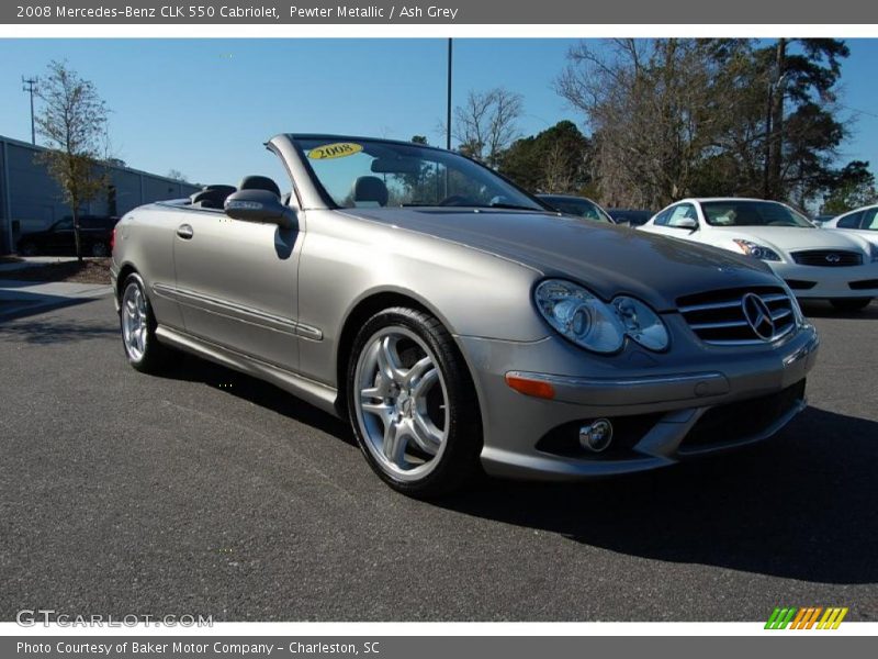Pewter Metallic / Ash Grey 2008 Mercedes-Benz CLK 550 Cabriolet