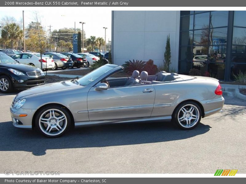Pewter Metallic / Ash Grey 2008 Mercedes-Benz CLK 550 Cabriolet