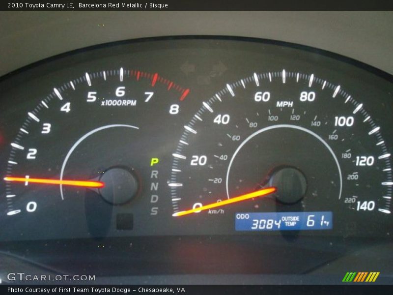 Barcelona Red Metallic / Bisque 2010 Toyota Camry LE