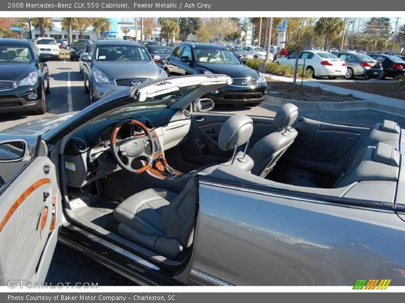 Pewter Metallic / Ash Grey 2008 Mercedes-Benz CLK 550 Cabriolet