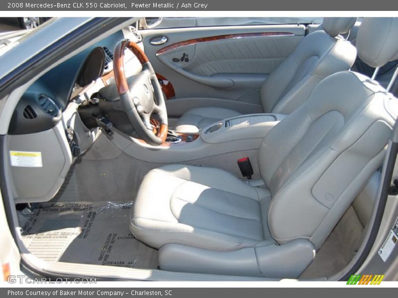 Pewter Metallic / Ash Grey 2008 Mercedes-Benz CLK 550 Cabriolet