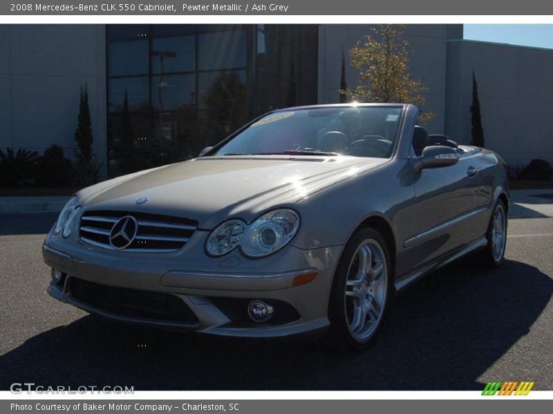 Pewter Metallic / Ash Grey 2008 Mercedes-Benz CLK 550 Cabriolet