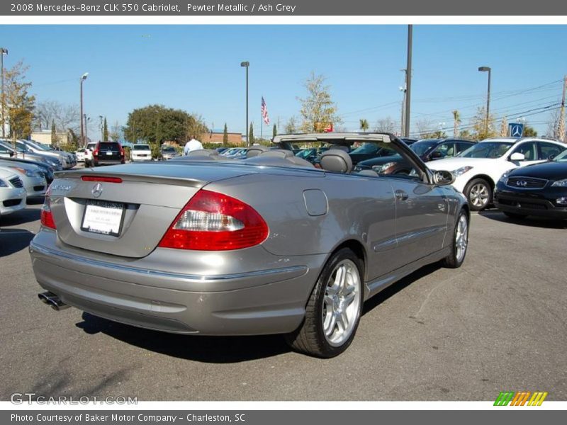 Pewter Metallic / Ash Grey 2008 Mercedes-Benz CLK 550 Cabriolet