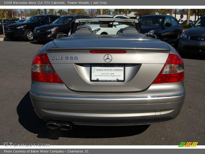 Pewter Metallic / Ash Grey 2008 Mercedes-Benz CLK 550 Cabriolet