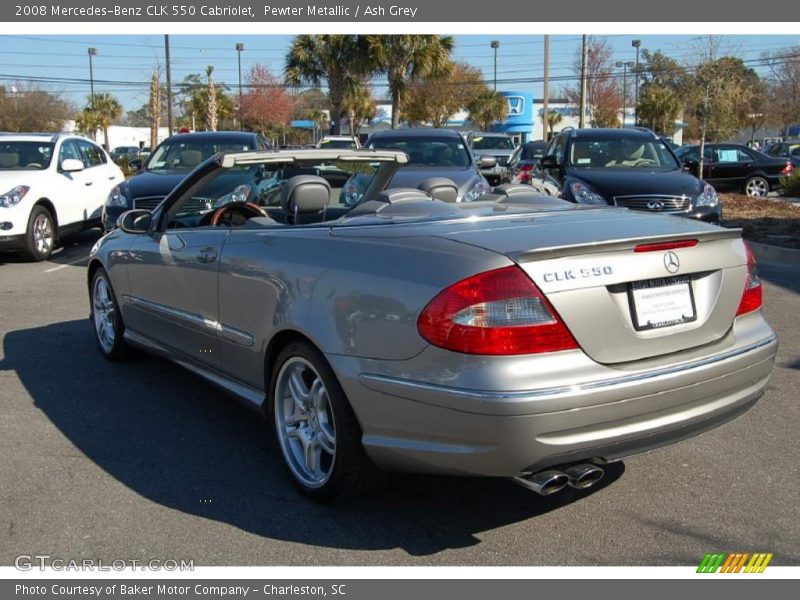 Pewter Metallic / Ash Grey 2008 Mercedes-Benz CLK 550 Cabriolet