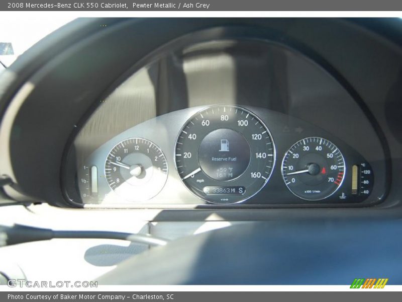 Pewter Metallic / Ash Grey 2008 Mercedes-Benz CLK 550 Cabriolet
