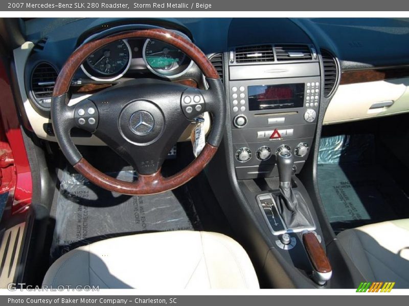 Storm Red Metallic / Beige 2007 Mercedes-Benz SLK 280 Roadster