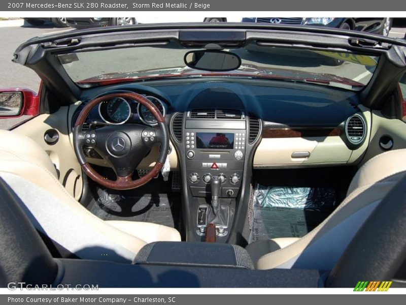Storm Red Metallic / Beige 2007 Mercedes-Benz SLK 280 Roadster