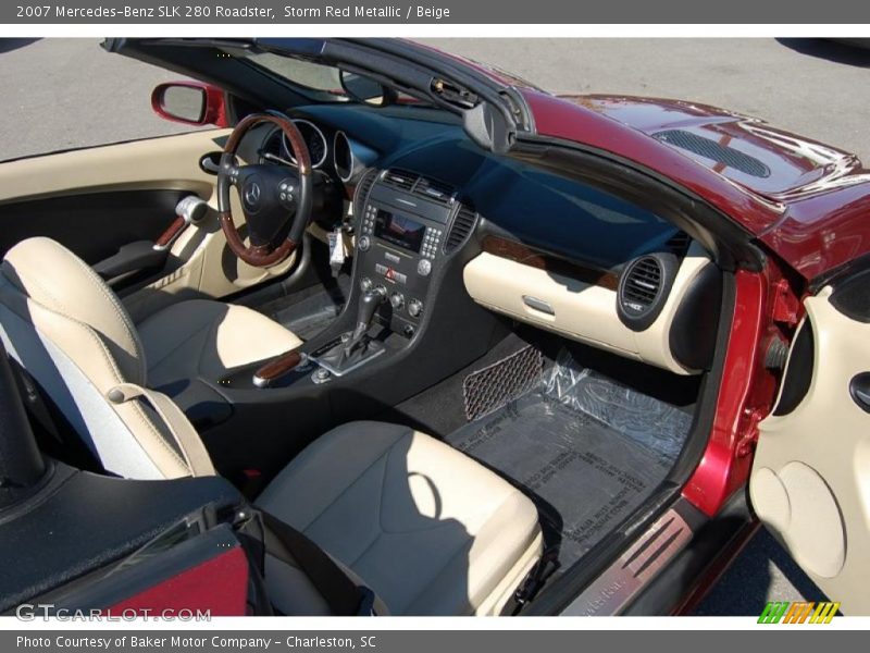 Storm Red Metallic / Beige 2007 Mercedes-Benz SLK 280 Roadster