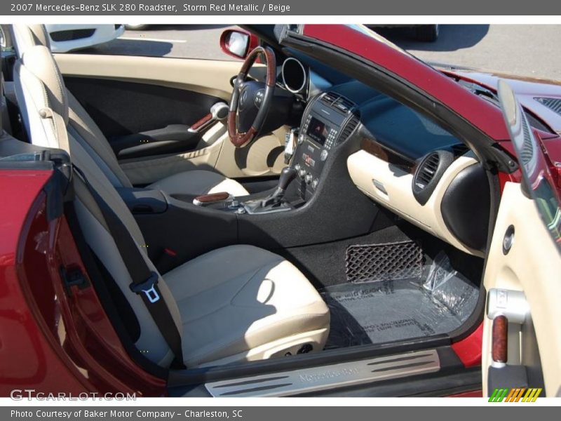 Storm Red Metallic / Beige 2007 Mercedes-Benz SLK 280 Roadster