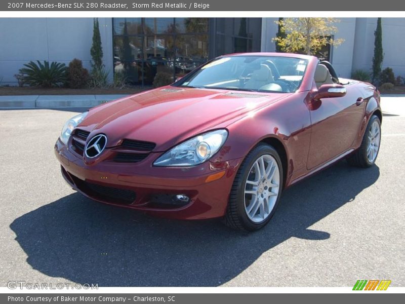 Storm Red Metallic / Beige 2007 Mercedes-Benz SLK 280 Roadster