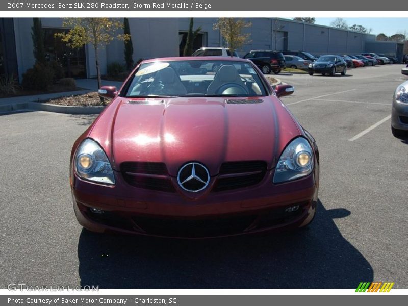 Storm Red Metallic / Beige 2007 Mercedes-Benz SLK 280 Roadster