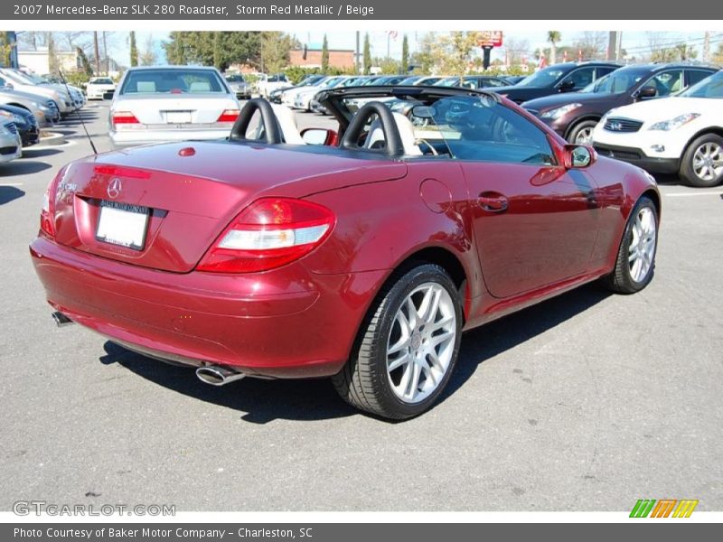 Storm Red Metallic / Beige 2007 Mercedes-Benz SLK 280 Roadster