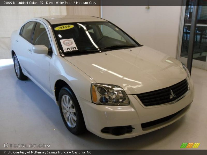 Dover White Pearl / Medium Gray 2009 Mitsubishi Galant ES