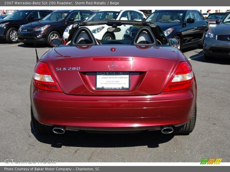 Storm Red Metallic / Beige 2007 Mercedes-Benz SLK 280 Roadster