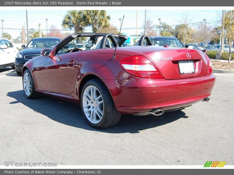 Storm Red Metallic / Beige 2007 Mercedes-Benz SLK 280 Roadster