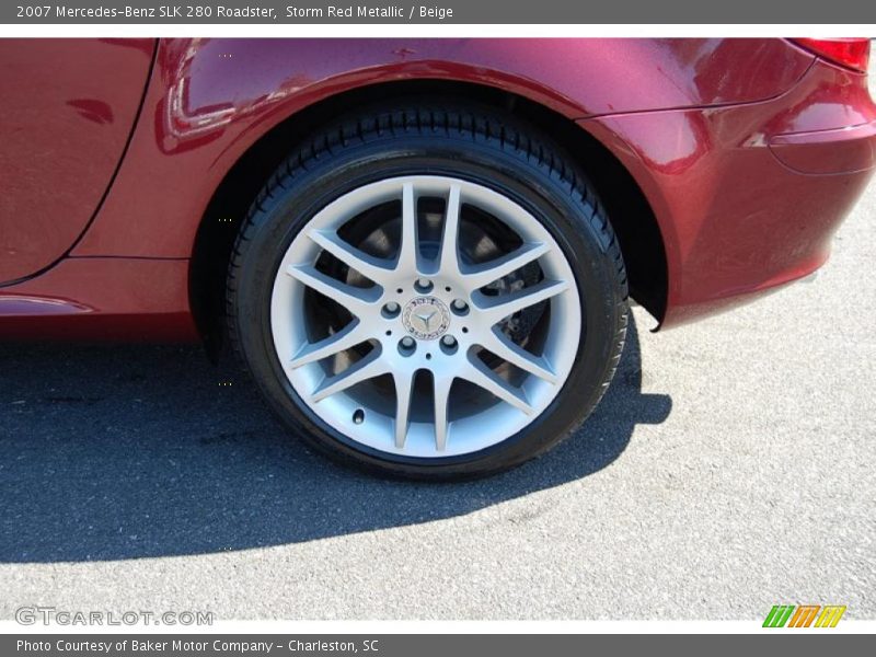 Storm Red Metallic / Beige 2007 Mercedes-Benz SLK 280 Roadster