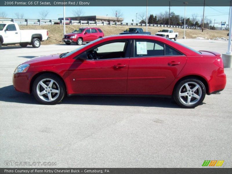 Crimson Red / Ebony 2006 Pontiac G6 GT Sedan