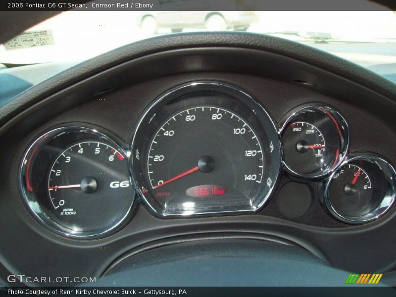 Crimson Red / Ebony 2006 Pontiac G6 GT Sedan