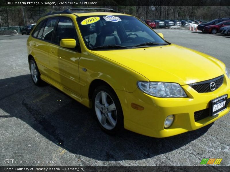 Vivid Yellow / Off Black 2003 Mazda Protege 5 Wagon