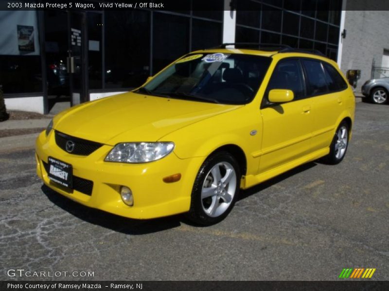 Vivid Yellow / Off Black 2003 Mazda Protege 5 Wagon