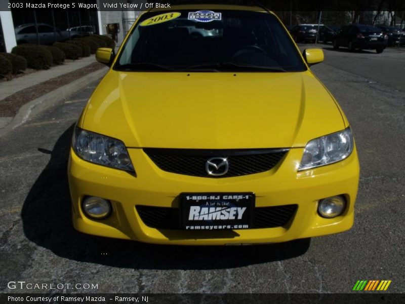 Vivid Yellow / Off Black 2003 Mazda Protege 5 Wagon