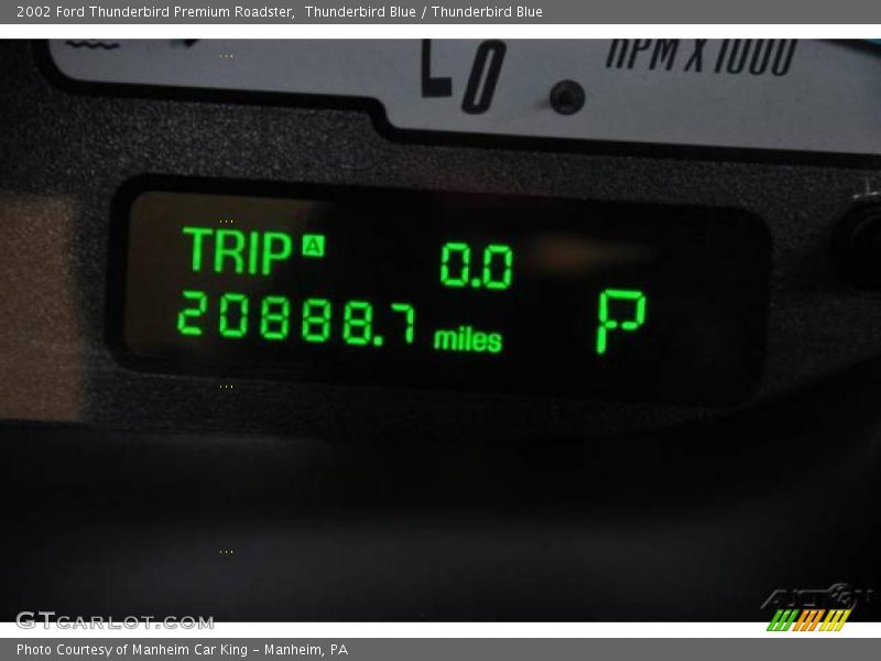 Thunderbird Blue / Thunderbird Blue 2002 Ford Thunderbird Premium Roadster