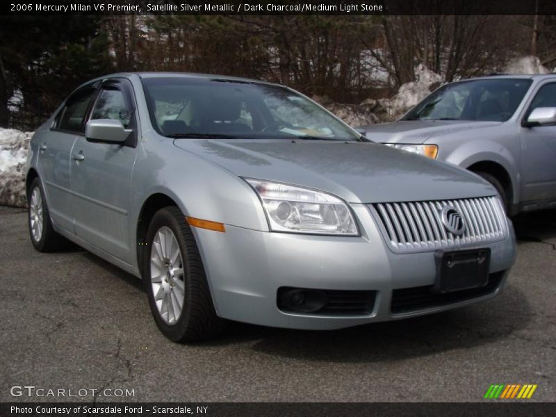 Satellite Silver Metallic / Dark Charcoal/Medium Light Stone 2006 Mercury Milan V6 Premier