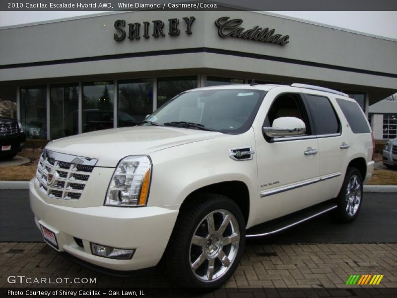 White Diamond / Cashmere/Cocoa 2010 Cadillac Escalade Hybrid AWD