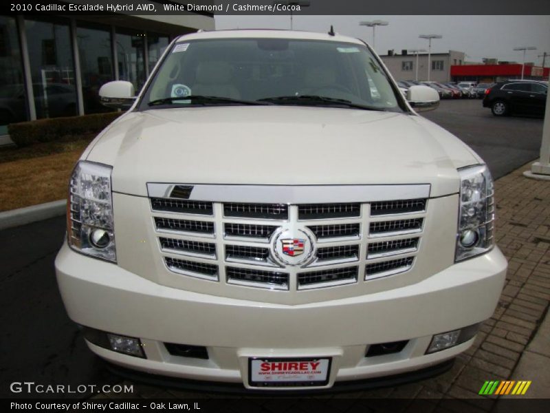 White Diamond / Cashmere/Cocoa 2010 Cadillac Escalade Hybrid AWD