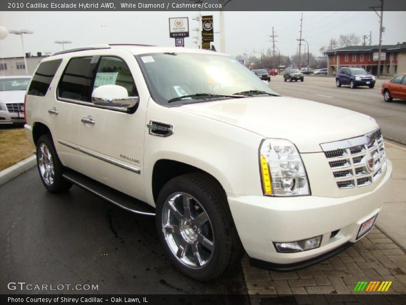 White Diamond / Cashmere/Cocoa 2010 Cadillac Escalade Hybrid AWD