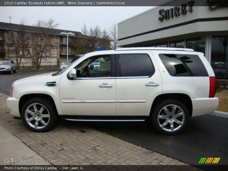 White Diamond / Cashmere/Cocoa 2010 Cadillac Escalade Hybrid AWD
