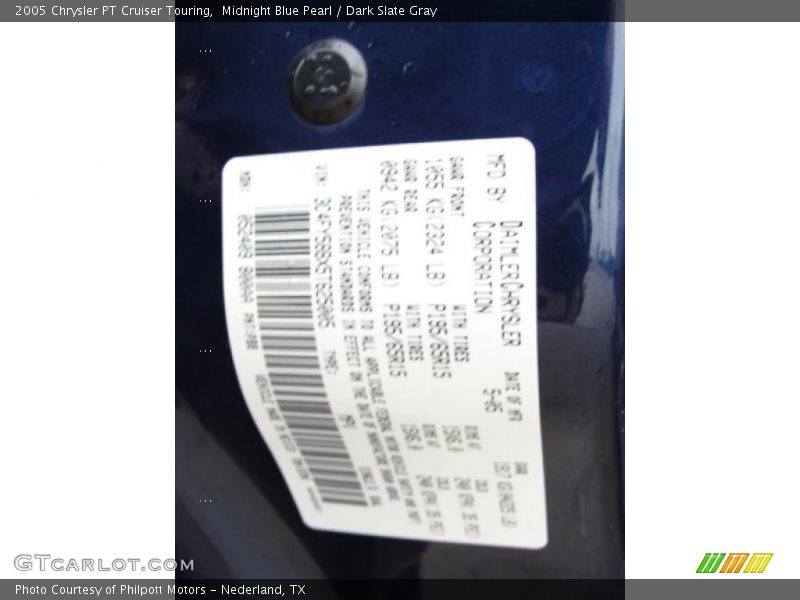 Midnight Blue Pearl / Dark Slate Gray 2005 Chrysler PT Cruiser Touring