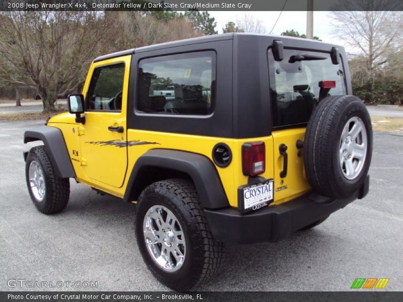 Detonator Yellow / Dark Slate Gray/Medium Slate Gray 2008 Jeep Wrangler X 4x4