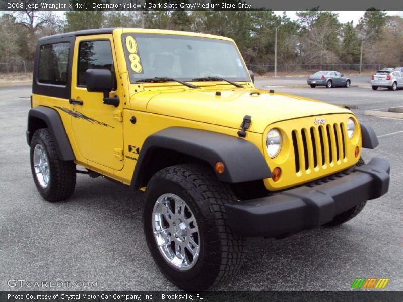 Detonator Yellow / Dark Slate Gray/Medium Slate Gray 2008 Jeep Wrangler X 4x4