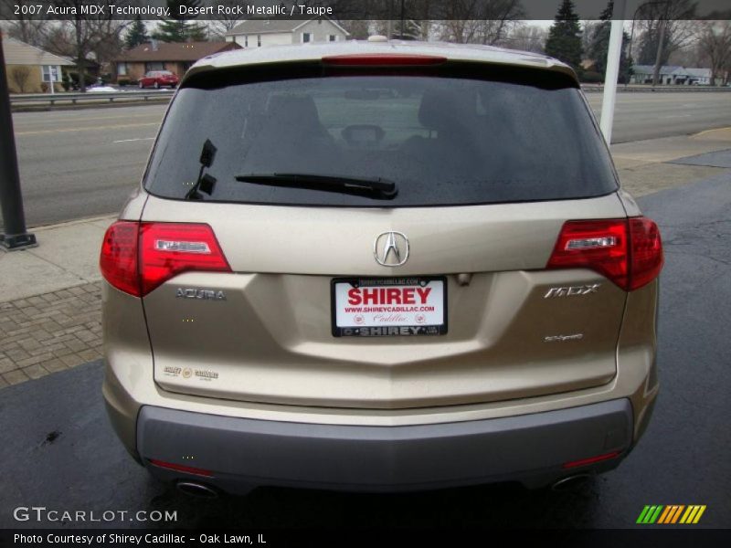 Desert Rock Metallic / Taupe 2007 Acura MDX Technology