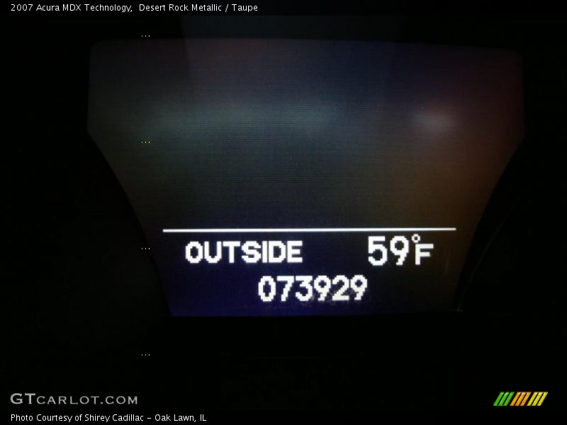 Desert Rock Metallic / Taupe 2007 Acura MDX Technology