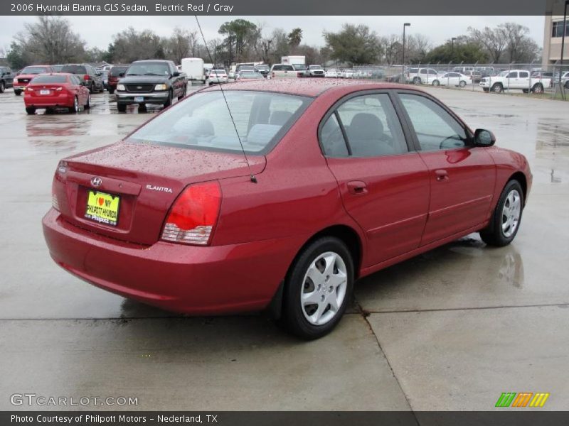 Electric Red / Gray 2006 Hyundai Elantra GLS Sedan