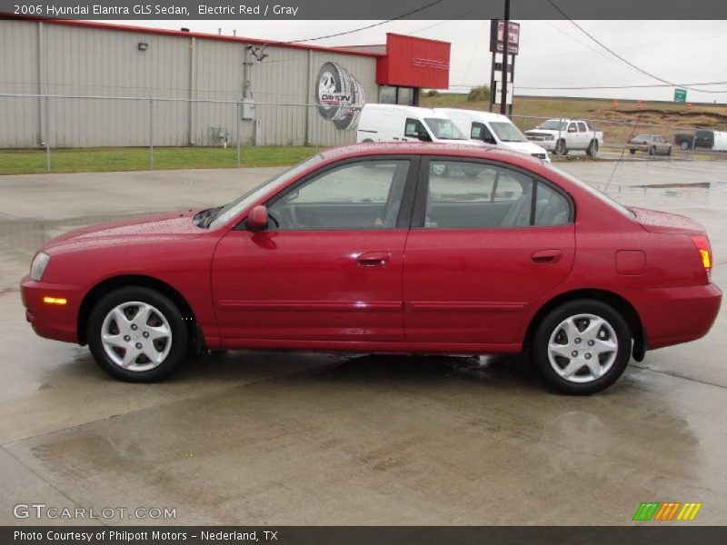 Electric Red / Gray 2006 Hyundai Elantra GLS Sedan